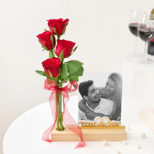 Personalized You And Me Anniversary Photo Stand