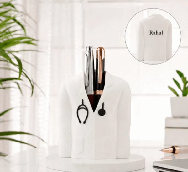 Personalized Doctor Coat Pen Stand