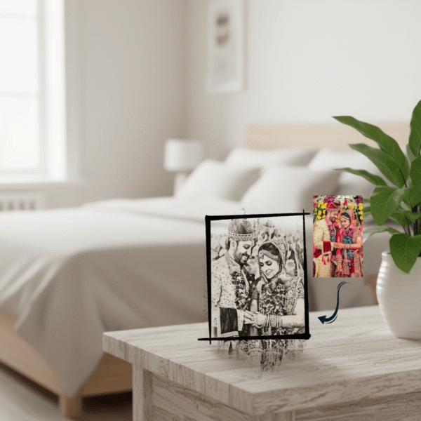 Customized Marriage Ceremony Pencil Art