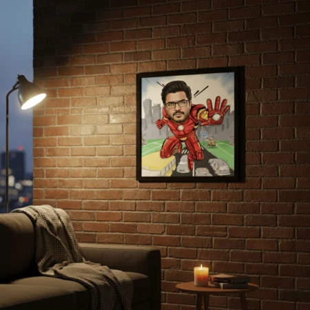 Customized Iron Man Caricature Frame