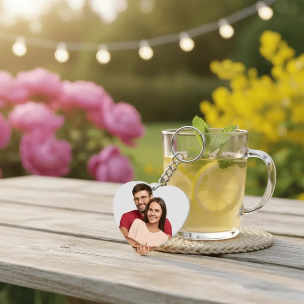 Personalized Love Shape Couple Key Chain