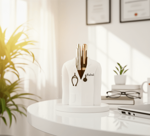 Personalized Doctor Coat Pen Stand