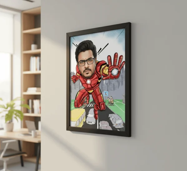 Customized Iron Man Caricature Frame