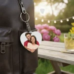 Personalized Love Shape Couple Key Chain