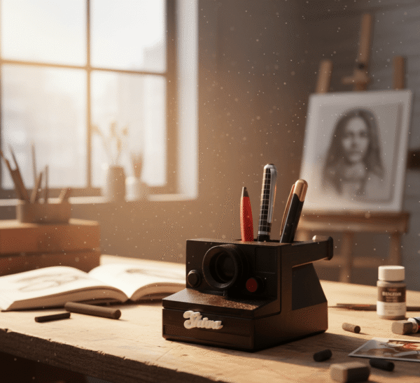 Vintage Camera Personalized Pen Stand