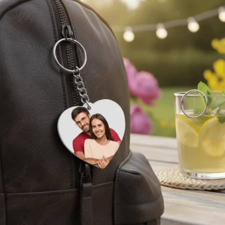 Personalized Love Shape Couple Key Chain